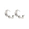 Boucles d'oreilles Salvini - Boucles d'oreilles créoles en or blanc 18 ct et diamants 58 Facettes 36633