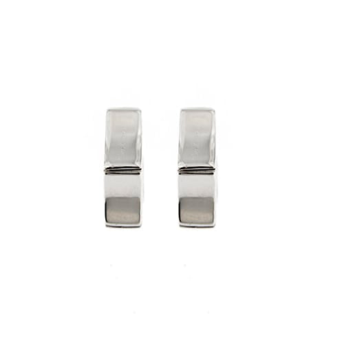 Boucles d'oreilles Salvini - Boucles d'oreilles créoles en or blanc 18 ct et diamants 58 Facettes 36633