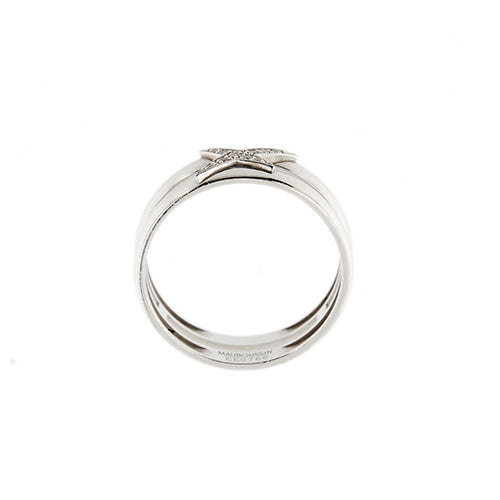 Bague Mauboussin Étoilement Divine - Bague étoile en or blanc 18 ct et diamants 58 Facettes 38565