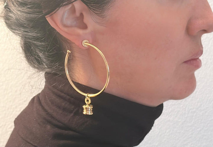 Boucles d'oreilles Bvlgari B.zero - Boucles d'oreilles en or jaune 18 kt 58 Facettes AZ-PG-265064