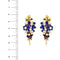Boucles d'oreilles Boucles d’oreilles pendantes en or jaune 18 ct avec lapis-lazuli et perles 58 Facettes 38682