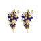 Boucles d'oreilles Boucles d’oreilles pendantes en or jaune 18 ct avec lapis-lazuli et perles 58 Facettes 38682