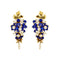 Boucles d'oreilles Boucles d’oreilles pendantes en or jaune 18 ct avec lapis-lazuli et perles 58 Facettes 38682