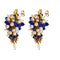 Boucles d'oreilles Boucles d’oreilles pendantes en or jaune 18 ct avec lapis-lazuli et perles 58 Facettes 38682