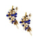 Boucles d'oreilles Boucles d’oreilles pendantes en or jaune 18 ct avec lapis-lazuli et perles 58 Facettes 38682