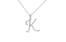 Pendentif Pendentif lettre K en or 14k et diamants naturels 58 Facettes 2411