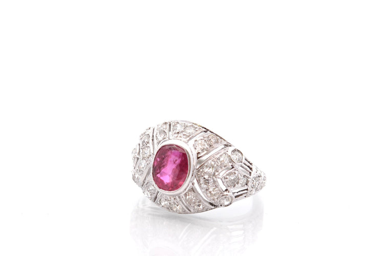 Bague 55 Bague vintage rubis et diamants 58 Facettes 27048