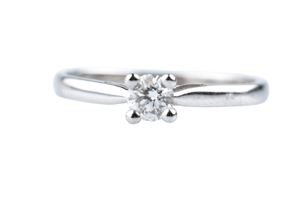 Bague 53 Bague solitaire en or blanc 18K et diamant 0,25 ct 58 Facettes BG203703-107