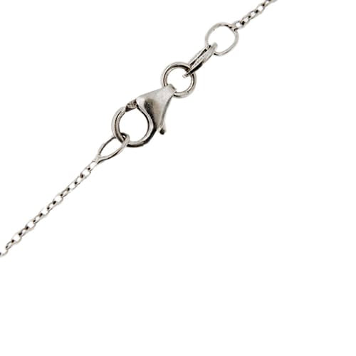 Collier Collier - Chaîne rolò en or blanc 18 ct avec diamant 0,21 ct 58 Facettes 174
