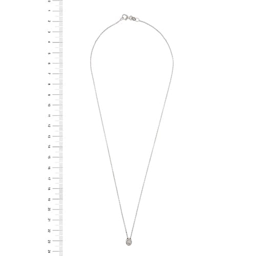 Collier Collier - Chaîne rolò en or blanc 18 ct avec diamant 0,21 ct 58 Facettes 174