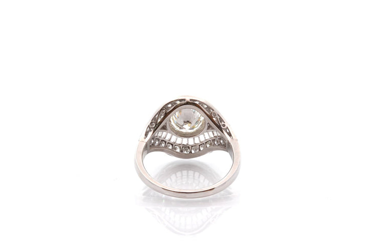 Bague 54 Bague - Diamant 1,41 ct J/VS2 en platine 58 Facettes 26866-27081
