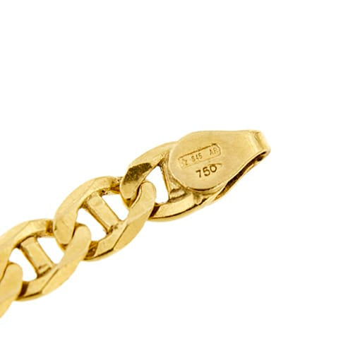Bracelet Bracelet homme maille traversino en or jaune 18 ct 58 Facettes 30678