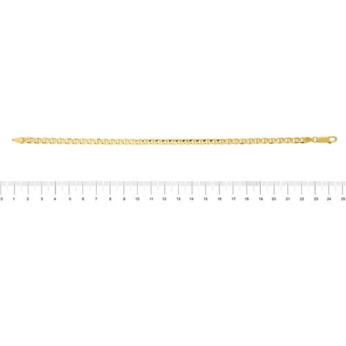 Bracelet Bracelet homme maille traversino en or jaune 18 ct 58 Facettes 30678