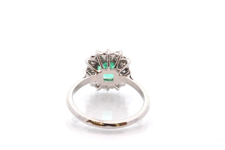Bague 52 Bague vintage émeraude et diamants 58 Facettes 27102