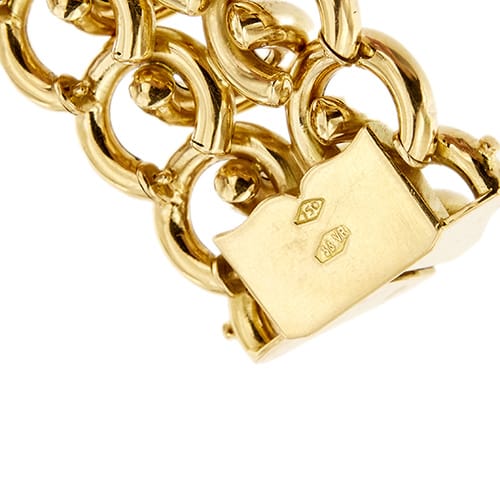 Bracelet Bracelet tank à maille entrelacée en or rose 18 ct 58 Facettes 36862