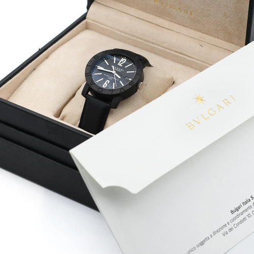 Montre Bulgari Carbongold - Montre Via dei Condotti 10 58 Facettes 21873