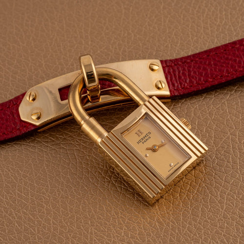 Montre Hermès - Montre Kelly KE1.210, boîtier plaqué or 58 Facettes TOT-11912