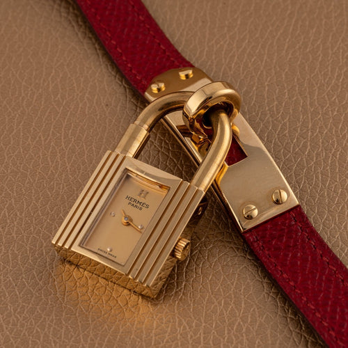 Montre Hermès - Montre Kelly KE1.210, boîtier plaqué or 58 Facettes TOT-11912