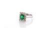 Bague 55 Bague vintage en platine, émeraude et diamants 58 Facettes 27162