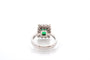 Bague 55 Bague vintage en platine, émeraude et diamants 58 Facettes 27162