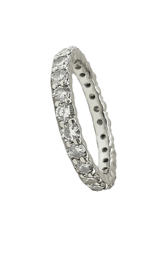 Bague 51 Alliance en or blanc et diamants 1,30 ct 58 Facettes DV-2610.2-ALL