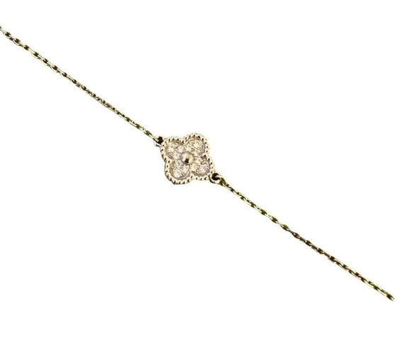 Bracelet Van Cleef & Arpels - Bracelet Sweet Alhambra 1 motif en or blanc et diamants 58 Facettes jnci202