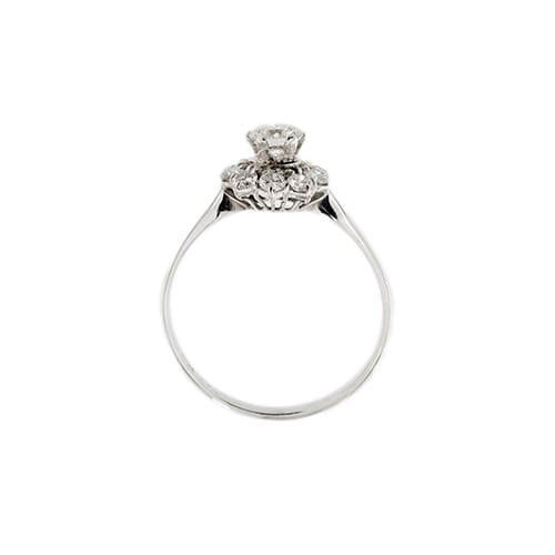 Bague Bague fleur - Bague en or blanc 18 carats et diamants 58 Facettes 32265
