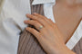 Bague 53.5 Bague ancienne - Diamants en or blanc 18k, 0,93 ct 58 Facettes 27096-27101b