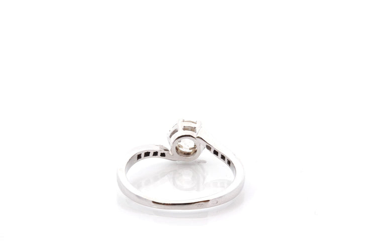 Bague 53.5 Bague ancienne - Diamants en or blanc 18k, 0,93 ct 58 Facettes 27096-27101b
