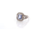 Bague 53 Bague vintage en platine au saphir de 3,46 ct et diamants 58 Facettes 25831-27264
