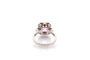 Bague 53 Bague vintage en platine avec saphir rose de 1,57 ct et diamants 58 Facettes 26641-27260