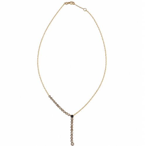 Collier Collier ras-de-cou en or rose 18K, diamants bruns et noir 58 Facettes CO83
