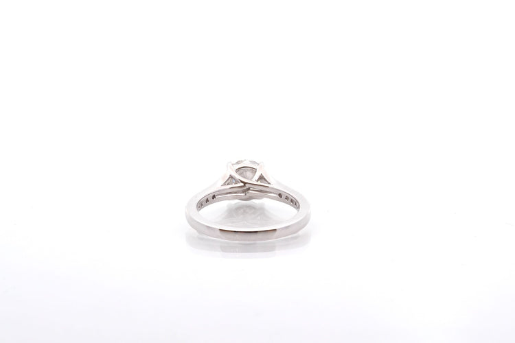 Bague 52 Bague en platine avec diamant 1,26 ct et diamants 58 Facettes 27142-27073
