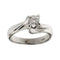 Bague 51 Bague solitaire contrarié en or blanc 18 ct avec diamant 0,37 ct 58 Facettes 30220