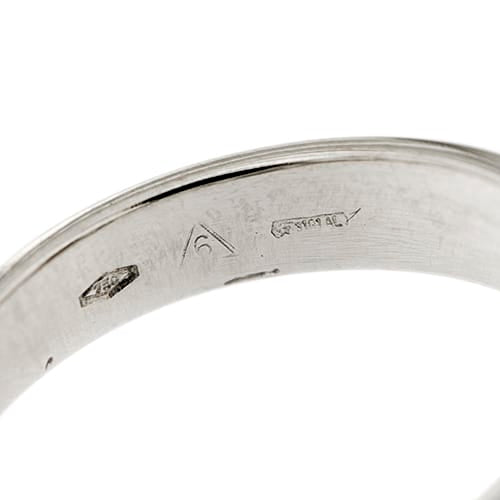 Bague 51 Bague solitaire contrarié en or blanc 18 ct avec diamant 0,37 ct 58 Facettes 30220