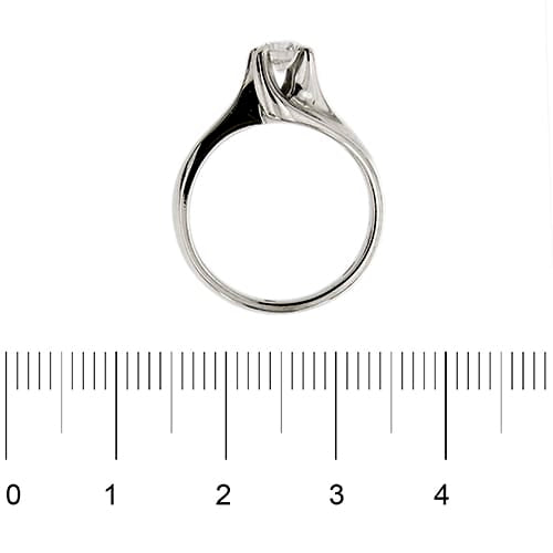 Bague 51 Bague solitaire contrarié en or blanc 18 ct avec diamant 0,37 ct 58 Facettes 30220