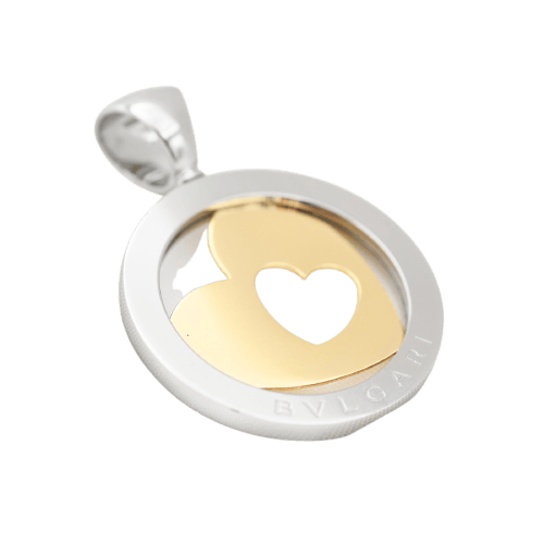 Pendentif Bulgari - Pendentif cœur en or 750 et acier 58 Facettes 151T26_M