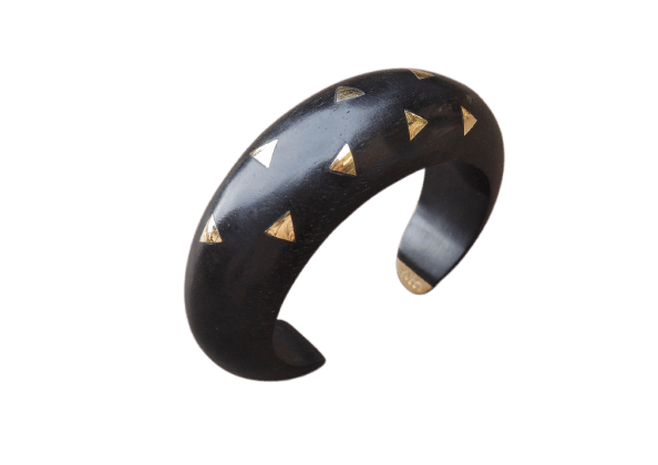 Bracelet Van Cleef & Arpels - Bracelet jonc en bois d’ébène et or 750 58 Facettes BRACELET 001