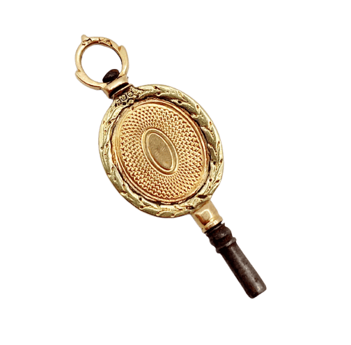Montre Pendentif clé de montre ancien en or 18k, vers 1900 58 Facettes A07895