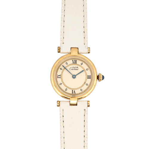 Montre Cartier - Montre Must Vendôme SM à cadran rond doré 58 Facettes 598