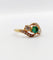 Bague 51 Bague tourbillon ancienne en or 18k, émeraude et diamants 58 Facettes A07900