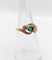 Bague 51 Bague tourbillon ancienne en or 18k, émeraude et diamants 58 Facettes A07900