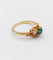 Bague 51 Bague tourbillon ancienne en or 18k, émeraude et diamants 58 Facettes A07900