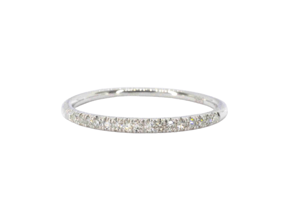 Bague 53 Bague en or blanc avec diamants 58 Facettes 2620