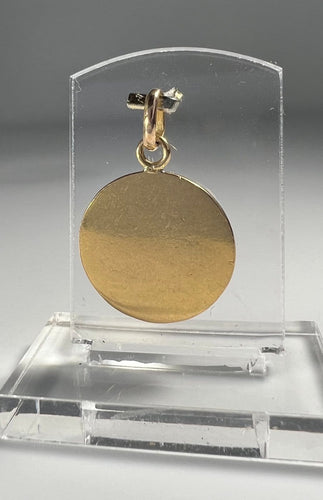 Pendentif Médaille en or 18 carats, Vierge couronnée 58 Facettes 277