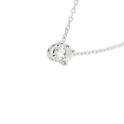 Collier Collier - Chaîne maille rolò et diamant 0,27 ct en or blanc 18 kt 58 Facettes 425