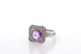 Bague 53 Bague en platine au saphir violet de Ceylan 2,21 ct et diamants 58 Facettes 26642-27328
