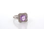 Bague 53 Bague en platine au saphir violet de Ceylan 2,21 ct et diamants 58 Facettes 26642-27328