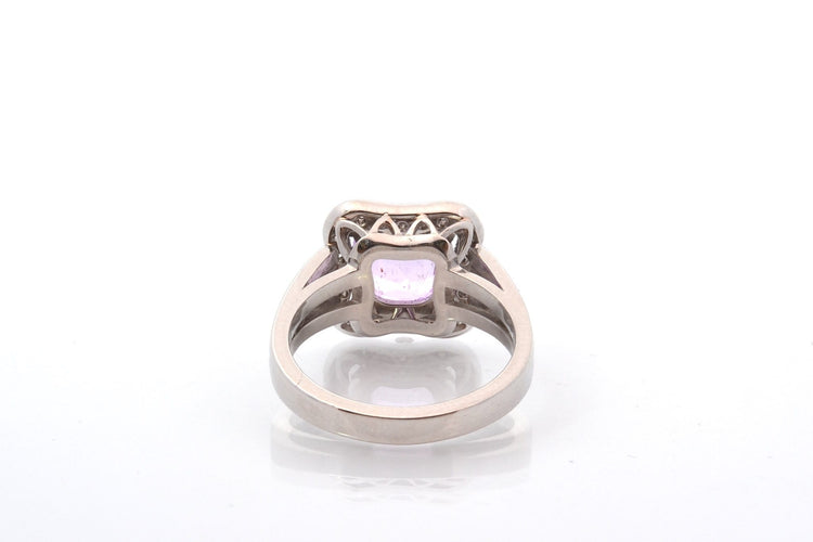 Bague 53 Bague en platine au saphir violet de Ceylan 2,21 ct et diamants 58 Facettes 26642-27328
