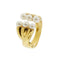 Bague Bague - Anneau ouvert en or jaune 18 ct et perles 58 Facettes 31844